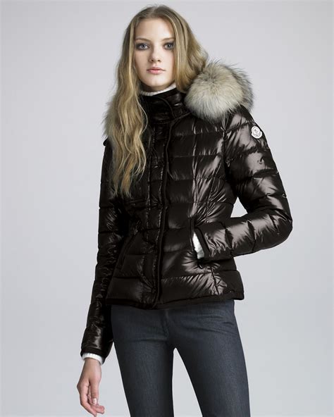 Short Nylon Puffer Coat in Black 